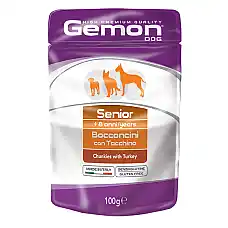 Gemon Dog pouch Senior Chunkies wit..