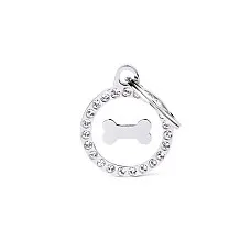 Medalion SMALL WHITE CIRCLE BONE GL..