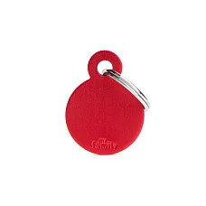 Medalion SMALL ROUND ALUMINUM RED..