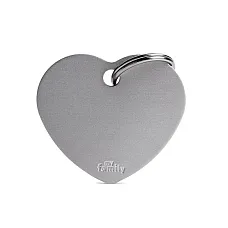 Medalion BIG HEART ALUMINUM GREY..