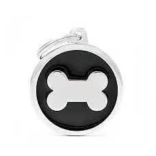 Medalion BLACK BIG CIRCLE BONE..