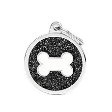 Medalion BIG GLITTER CIRCLE WHITE B..