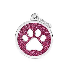 Medalion  BIG GLITTER CIRCLE WHITE ..