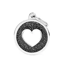 medalion BIG GLETTER CIRCLE WHITE H..
