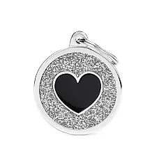 medalion BIG GLETTER CIRCLE BLACK H..
