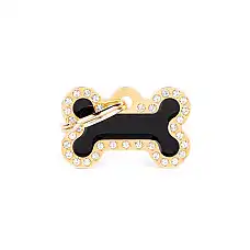 Medalion SMALL GOLD GLAM BLACK BONE..