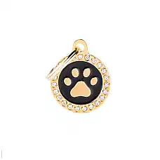 Medalion SMALL BLACK CIRCLE PAW GLA..
