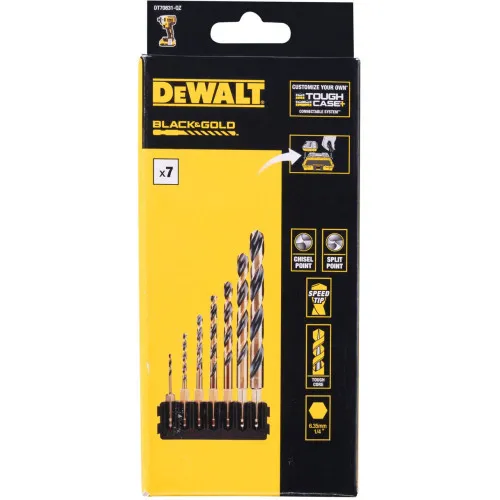 Set de burghie metalice 2-10mm hexagonal DeWALT DT70831-QZ