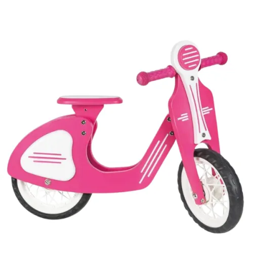 Retro-bicicletă fără pedale, cu roți EVA, albastră/roz