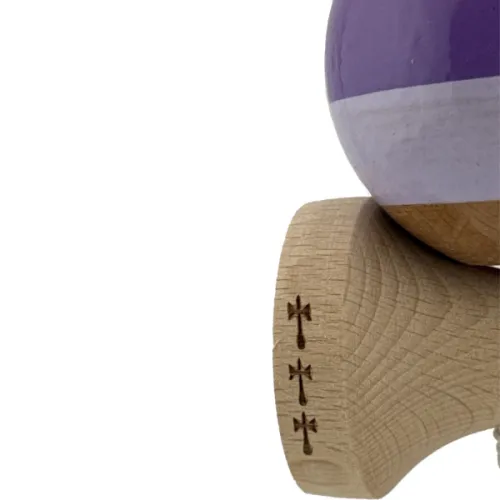 "Kendama Flippy X Original", профессиональная, Металлический Подшипник, веревка 55 см, сверхлипкая, большие чашки, 7 х 6 х 18 см, фиолетово-сиреневая