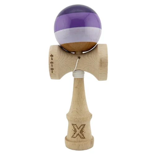 "Kendama Flippy X Original", профессиональная, Металлический Подшипник, веревка 55 см, сверхлипкая, большие чашки, 7 х 6 х 18 см, фиолетово-сиреневая