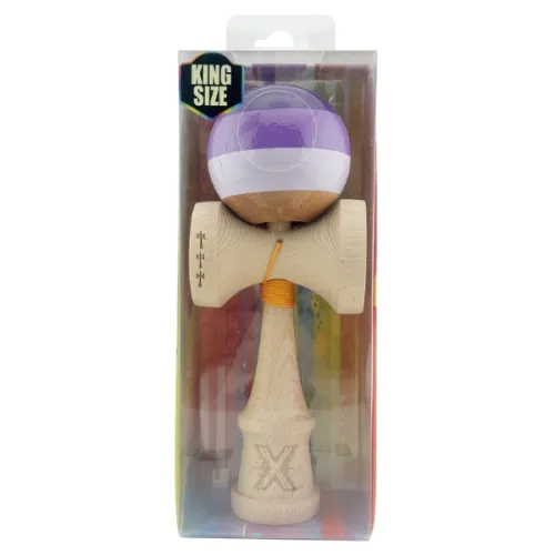 "Kendama Flippy X Original", профессиональная, Металлический Подшипник, веревка 55 см, сверхлипкая, большие чашки, 7 х 6 х 18 см, фиолетово-сиреневая