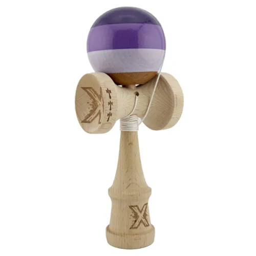 "Kendama Flippy X Original", профессиональная, Металлический Подшипник, веревка 55 см, сверхлипкая, большие чашки, 7 х 6 х 18 см, фиолетово-сиреневая