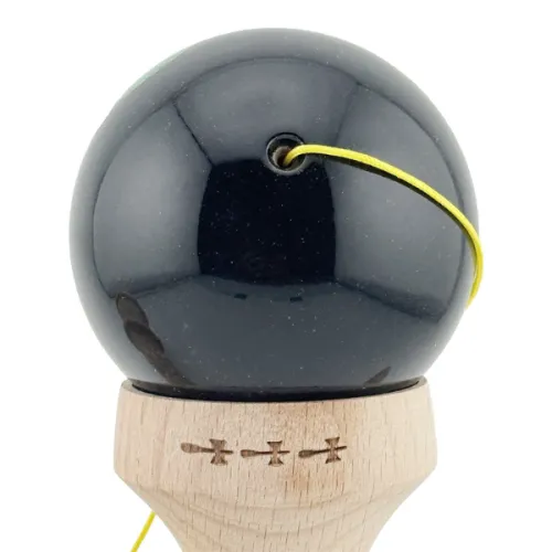 "Kendama Super Sticky X Original", металлический подшипник, веревка 62/65 см, King size 7.5 x 6 x 18 см , "Обезьянка", черная