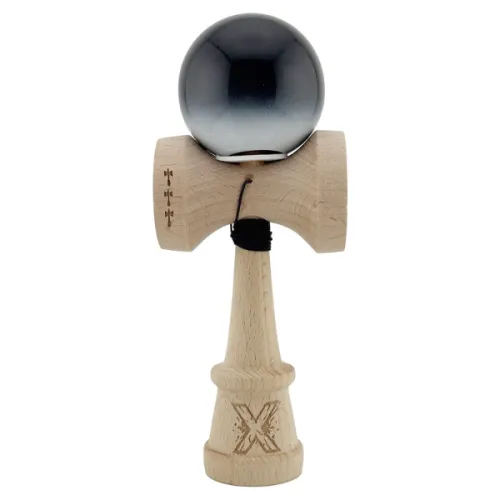 "Kendama Super Sticky X Original", металлический подшипник, веревка 62/65 см, King size 7.5 x 6 x 18 см , "Инь-Янь" глянцевая