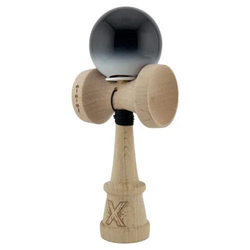 "Kendama Super Sticky X Original", металлический подшипник, веревка 62/65 см, King size 7.5 x 6 x 18 см , "Инь-Янь" глянцевая
