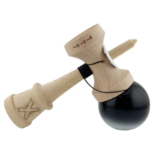 "Kendama Super Sticky X Original", металлический подшипник, веревка 62/65 см, King size 7.5 x 6 x 18 см , "Инь-Янь" глянцевая