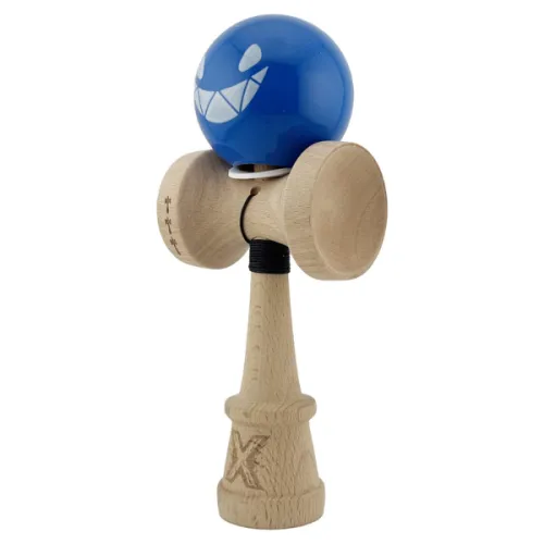 "Kendama Super Sticky X Original", металлический подшипник, веревка 62/65 см, King size 7.5 x 6 x 18 см , "Crazy Smile"