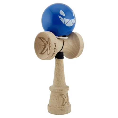 "Kendama Super Sticky X Original", металлический подшипник, веревка 62/65 см, King size 7.5 x 6 x 18 см , "Crazy Smile"