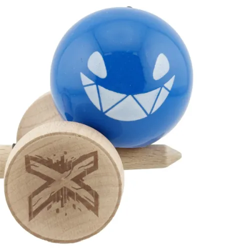 "Kendama Super Sticky X Original", металлический подшипник, веревка 62/65 см, King size 7.5 x 6 x 18 см , "Crazy Smile"