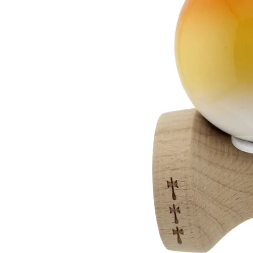 "Kendama Super Sticky X Original", металлический подшипник, веревка 62/65 см, King size 7.5 x 6 x 18 см , "Оранжевый градиент"