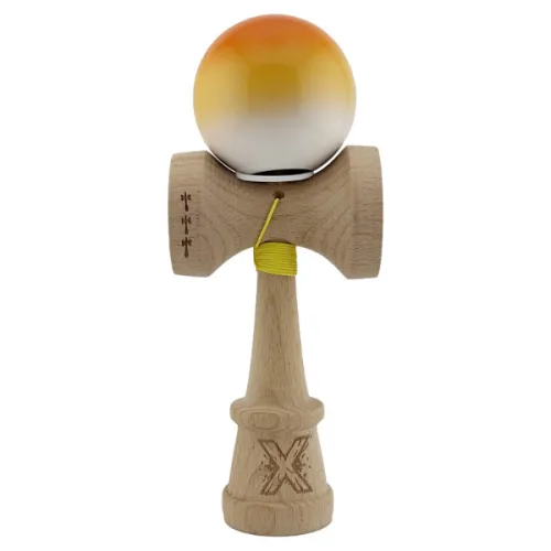 "Kendama Super Sticky X Original", металлический подшипник, веревка 62/65 см, King size 7.5 x 6 x 18 см , "Оранжевый градиент"