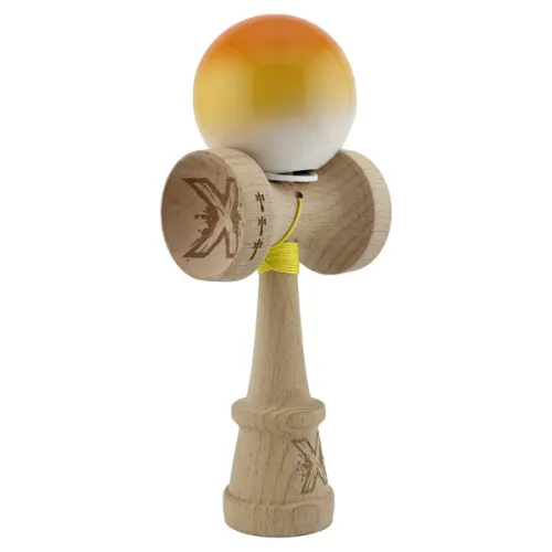 "Kendama Super Sticky X Original", металлический подшипник, веревка 62/65 см, King size 7.5 x 6 x 18 см , "Оранжевый градиент"