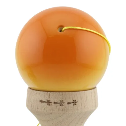"Kendama Super Sticky X Original", металлический подшипник, веревка 62/65 см, King size 7.5 x 6 x 18 см , "Оранжевый градиент"