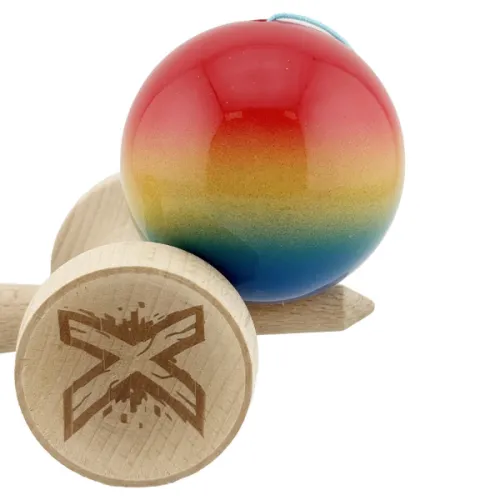 "Kendama Super Sticky X Original", металлический подшипник, веревка 62/65 см, King size 7.5 x 6 x 18 см , "Градиент"