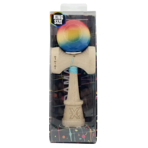 "Kendama Super Sticky X Original", металлический подшипник, веревка 62/65 см, King size 7.5 x 6 x 18 см , "Градиент"