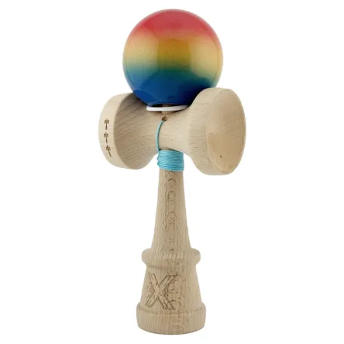 "Kendama Super Sticky X Original", металлический подшипник, веревка 62/65 см, King size 7.5 x 6 x 18 см , "Градиент"