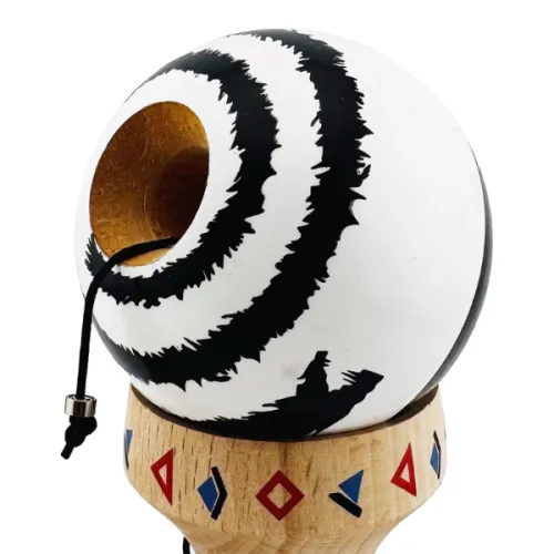 "Kendama Super Sticky X Original", металлический подшипник, веревка 62/65 см, King size 7.5 x 6 x 18 см , "Дракон"