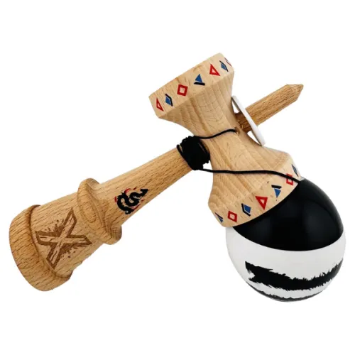 "Kendama Super Sticky X Original", металлический подшипник, веревка 62/65 см, King size 7.5 x 6 x 18 см , "Дракон"