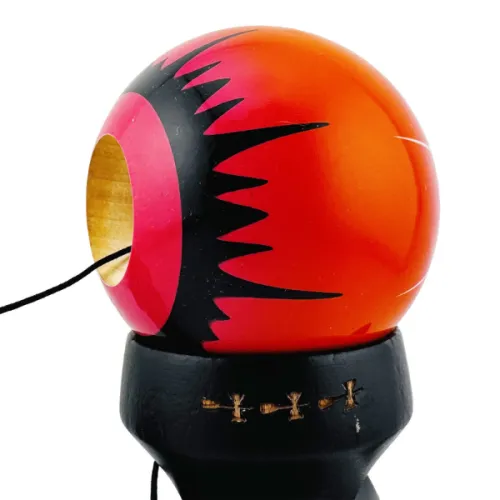 "Kendama Super Sticky X Original", металлический подшипник, веревка 62/65 см, King size 7.5 x 6 x 18 см , "Паук", черно-красная