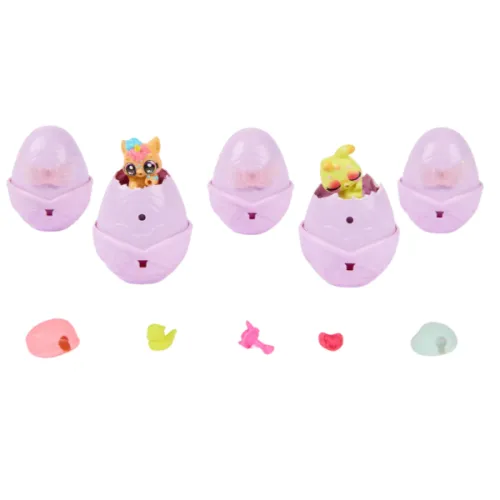 Радужный набор "Rainbow Splash" с мини-фигурками и аксессуарами, Hatchimals Alive