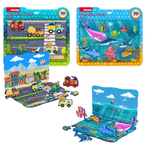 Puzzle dinamic, 17 elem.