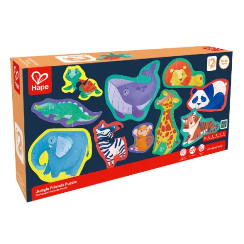 Set puzzle 10 în 1 "Prietenii Junglei"