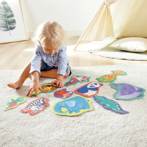 Set puzzle 10 în 1 "Prietenii Junglei"
