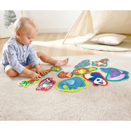 Set puzzle 10 în 1 "Prietenii Junglei"