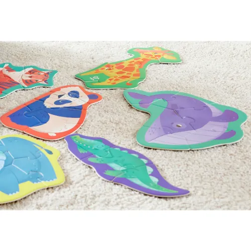 Set puzzle 10 în 1 "Prietenii Junglei"