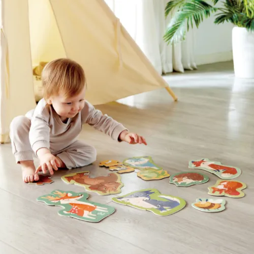 Set puzzle 10 în 1 "Prietenii pădurii"