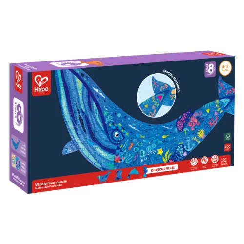 Puzzle de podea „Balena cu cocoașă”, 200 elem.