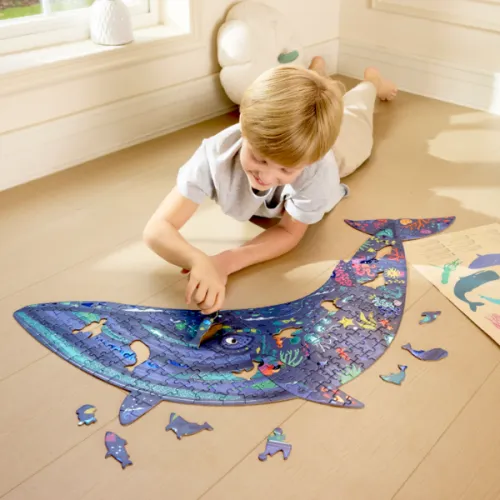Puzzle de podea „Balena cu cocoașă”, 200 elem.