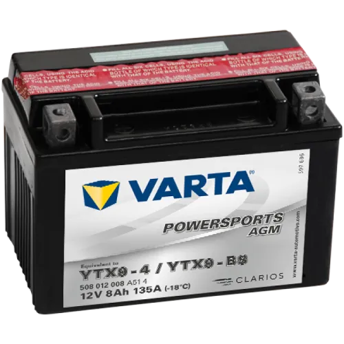 Аккумулятор 12V 8AH 135A(EN) клемы 1 (152x88x106) YTX9-BS AGM