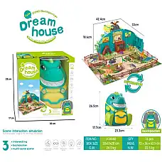 Дом-рюкзак с динозавром 2в1 со звук..