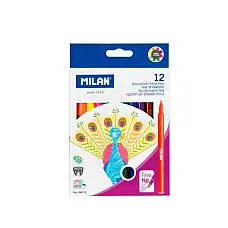Маркеры Milan 12 цветов Washable то..