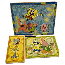 Деревянный пазл Губка Боб..