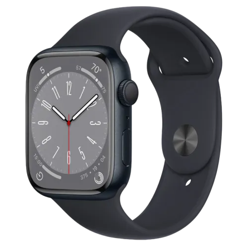Apple Watch Series 8 GPS, 45mm Midnight Aluminium Case with Midnight Sport Band, MNUL3 (usa)
