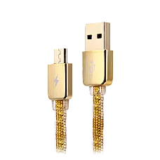 Micro-USB Cable Remax, Gold, RC-016..