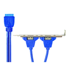 Cable, Dual USB 3.0 receptacle on b..